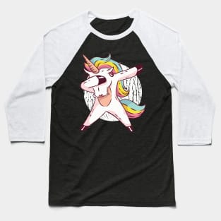 Funny Dabbing Unicorn Cute Gift For Girls Baseball T-Shirt